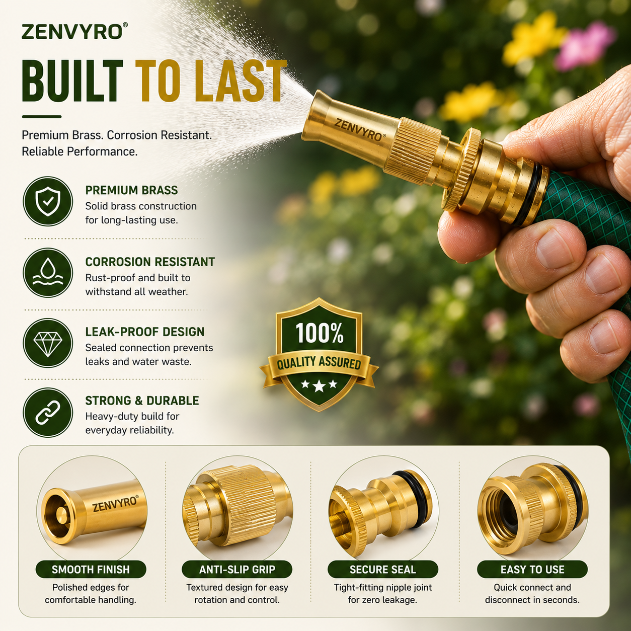Brass Water Spray Nozzle