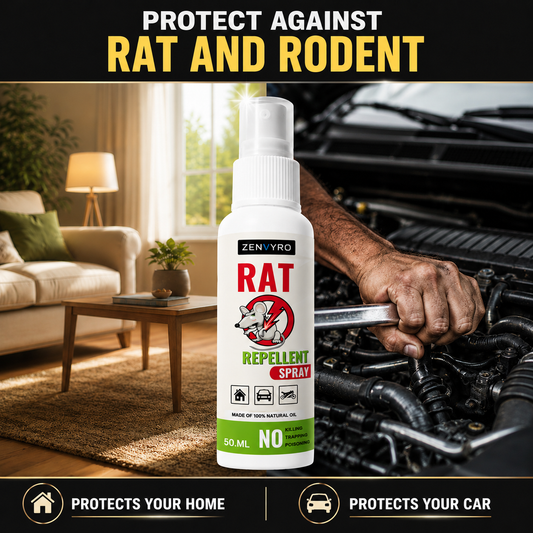 Zenvyro - Rat Repellent Spray (Pack of 3) – Safe, Effective, and Eco-friendly