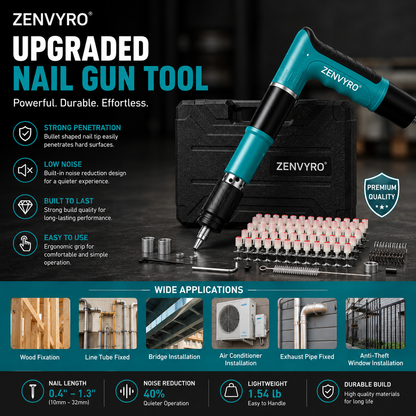 Manual Steel Nail Gun Tool Kit including 50 nails