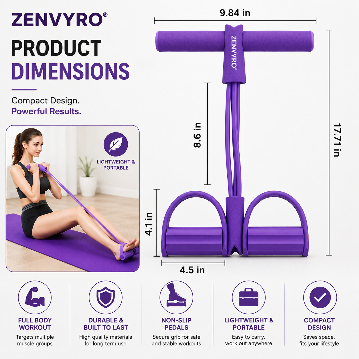 Multifunction Pedal Resistance Band Trainer