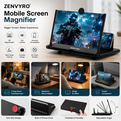 Phone Screen Magnifier 3D HD Screen Enlarger