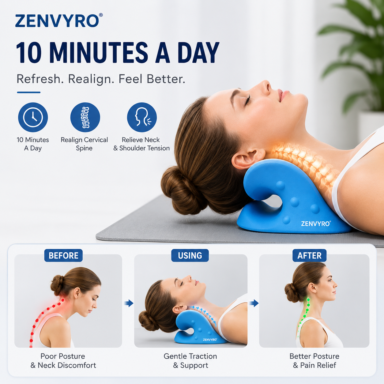 Cervical Neck Traction Device for Pain Relief