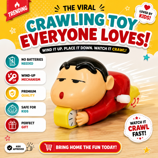 Shinchan Toy for Kids | Crawling Shinchan Action Figure Movable Toy for Babies |