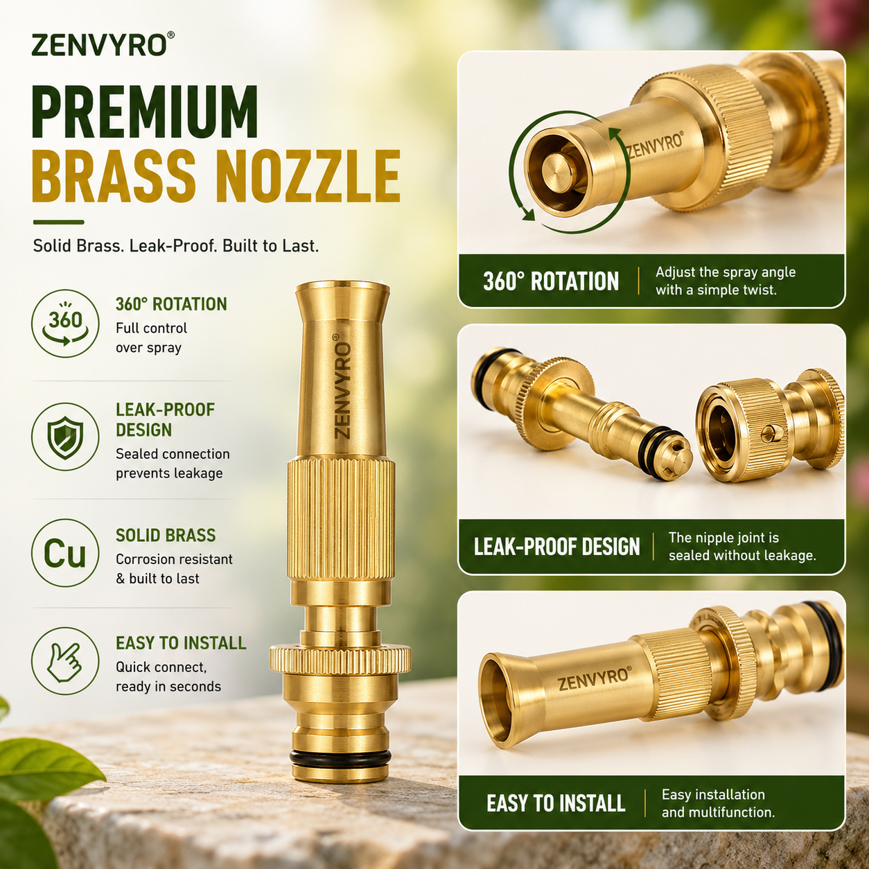 Brass Water Spray Nozzle