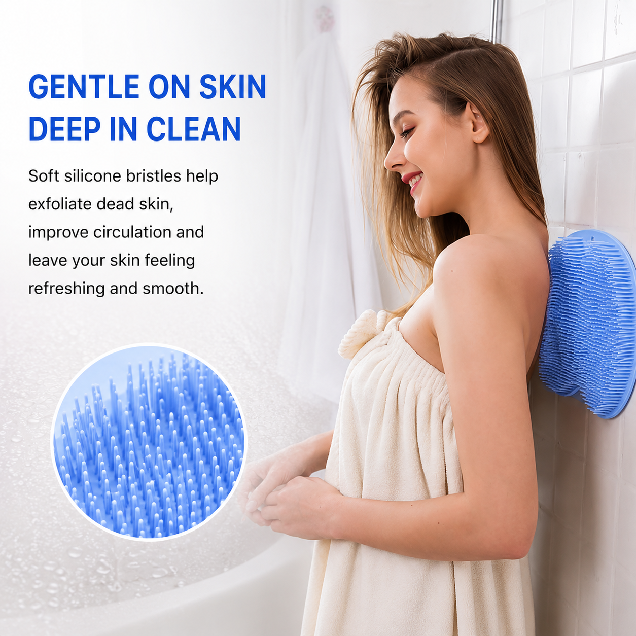 Back & Foot Scrubber Wall Mounted Silicone Bath Massager -Buy 1 Get 1 Free