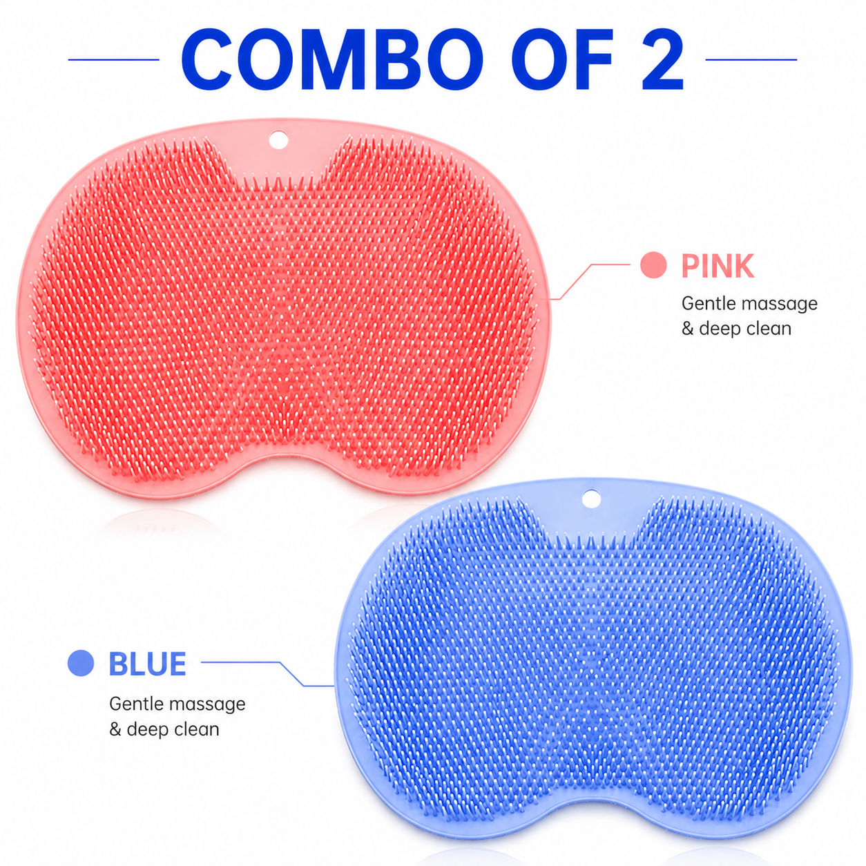 Back & Foot Scrubber Wall Mounted Silicone Bath Massager -Buy 1 Get 1 Free